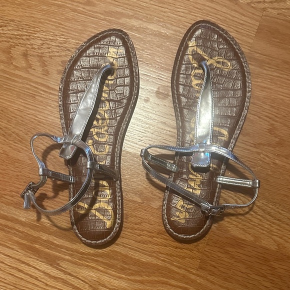 Sam Edelman Silver and Brown Sandals - Picture 1 of 3